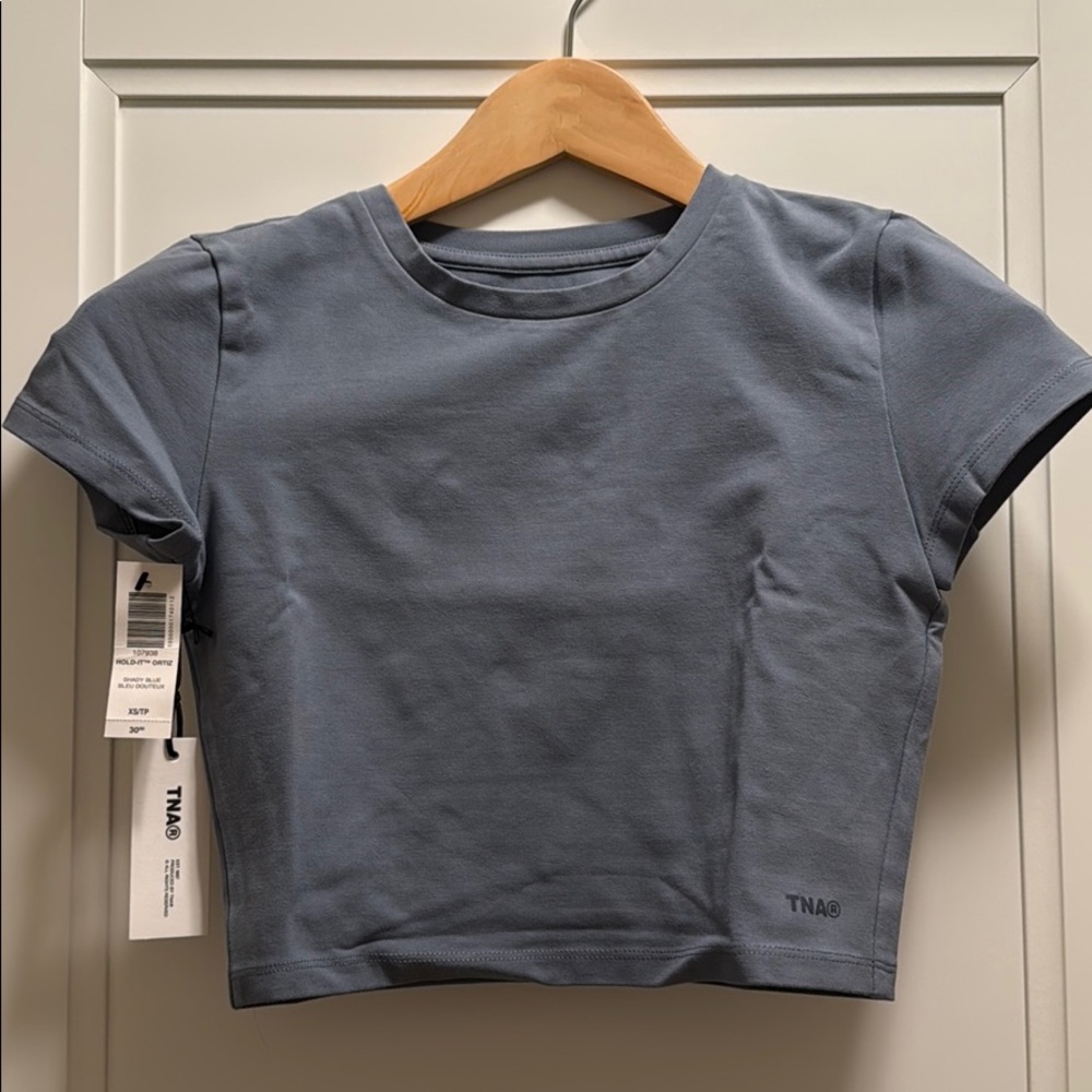 Aritzia TNA HOLD IT top in Shady Blue
